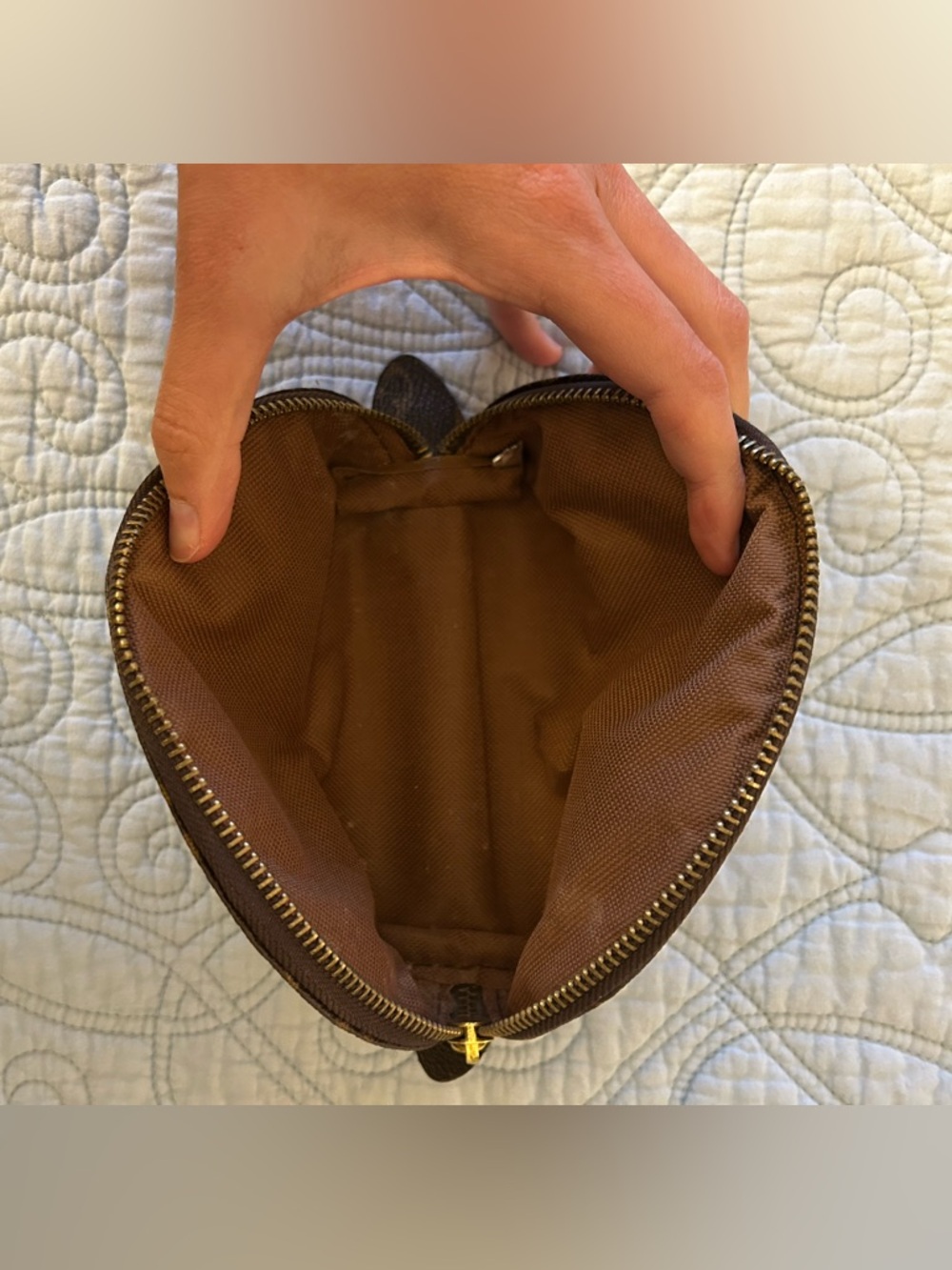 Mini Brown Monogram Pouch - Picture 6 of 9